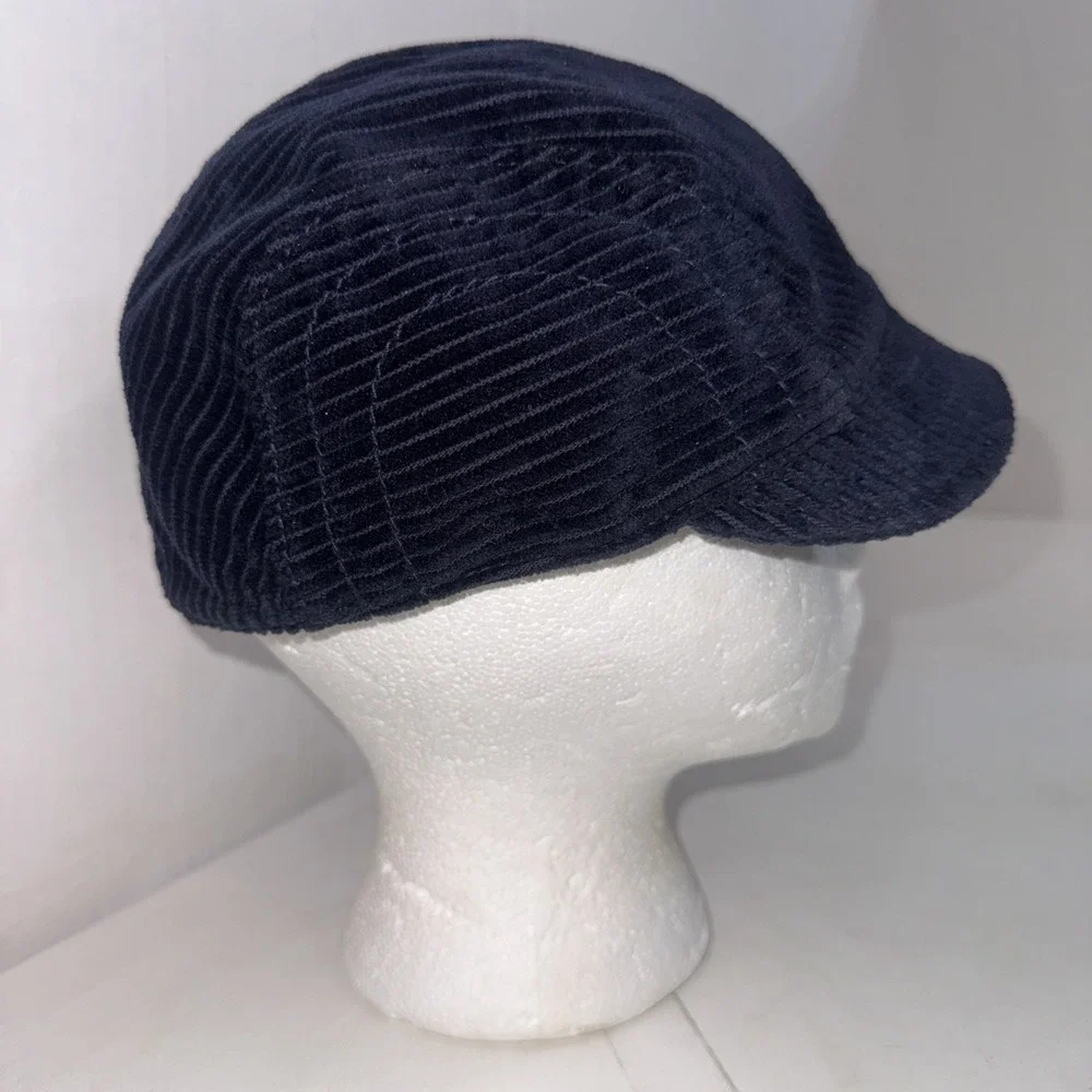 Gap Vintage Y2K 2006 Blue Cabbie Paperboy Baker Boy Cap Corduroy Newsboy Hat - Picture 4 of 10